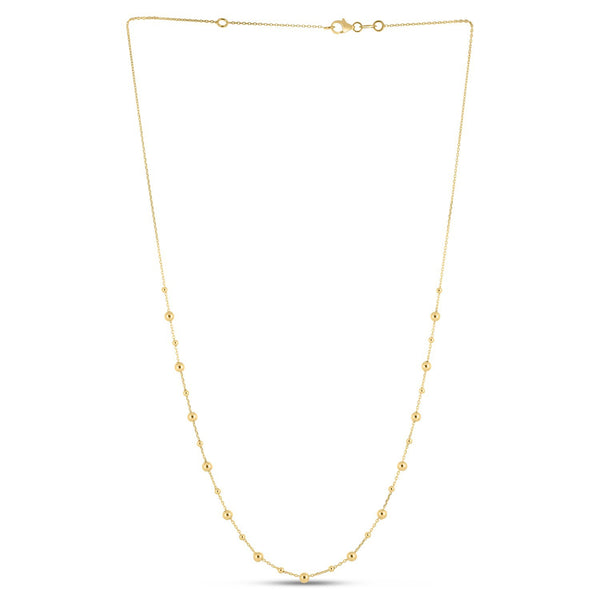 14k Yellow Gold Bead Necklace