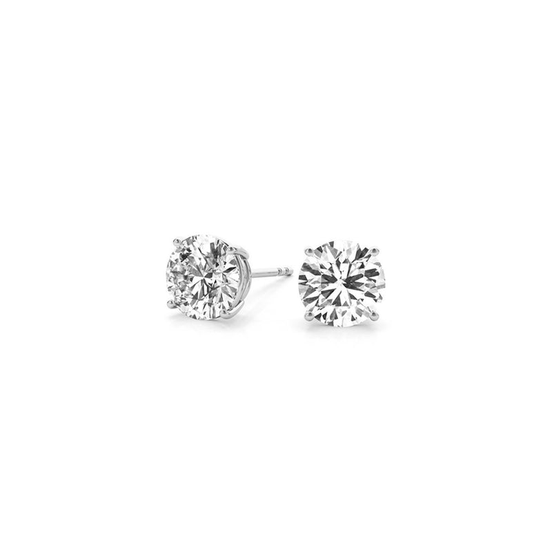 2 cttw Certified IGI Lab Grown Round Diamond Stud Earrings 14k White Gold (G/VS2)