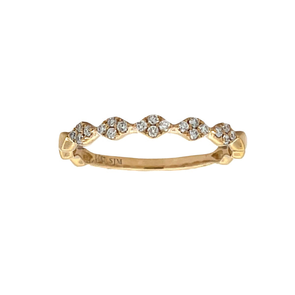 .13ct Diamond stackable band set 14KT Yellow Gold