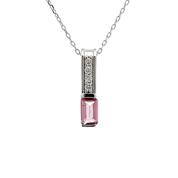 Tourmaline Diamond Fashion Pendants 10KT White Gold