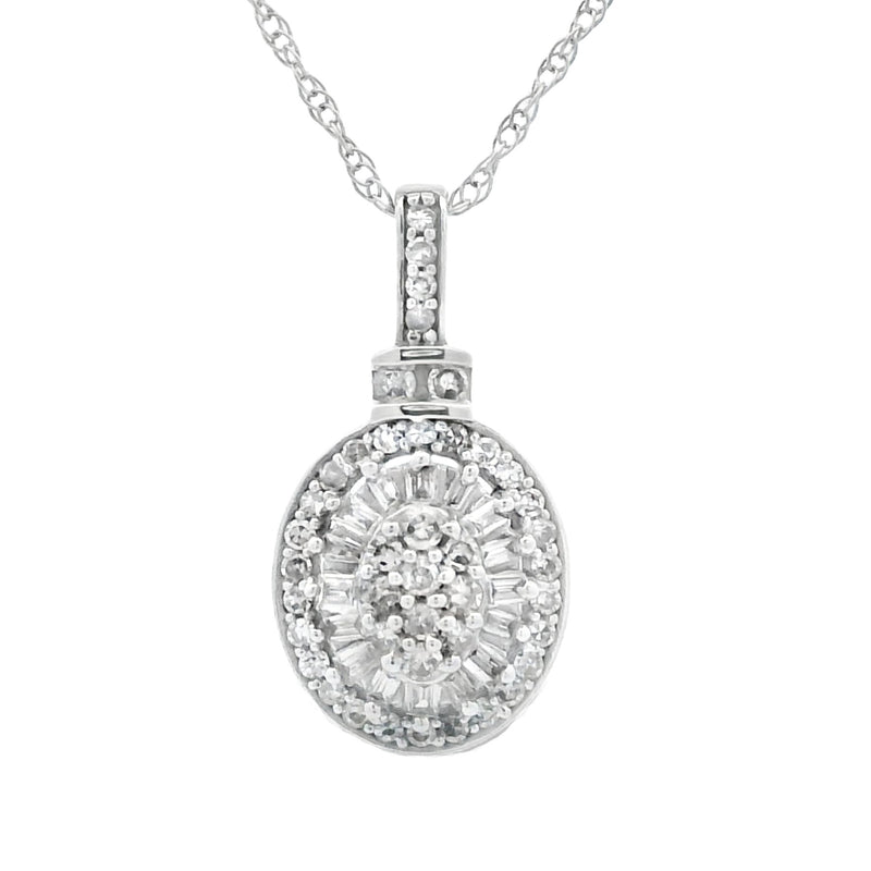 Genuine .25ct Diamond Fashion Pendants 10KT White Gold