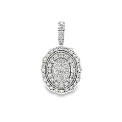 Natural 1.00ct Diamond Fashion Pendants 10KT White Gold