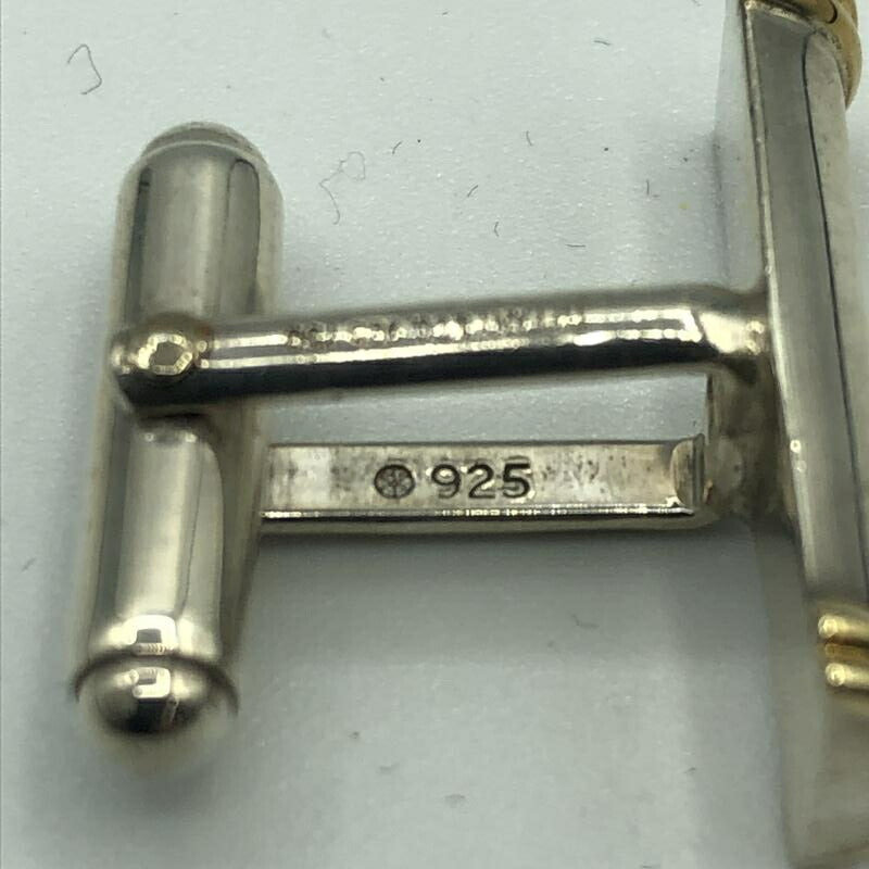 TIFFAN Tiffany Cufflinks Design Combi Double Silver Gold 925 750