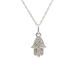 Genuine .06ct Diamond Fashion Pendants 14KT White Gold