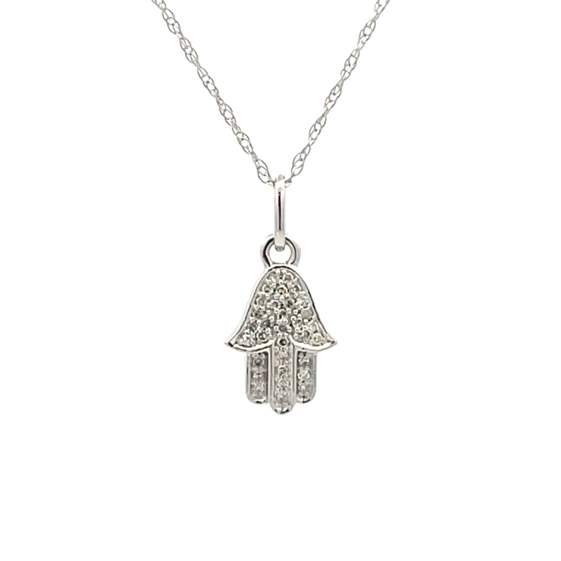 Genuine .06ct Diamond Fashion Pendants 14KT White Gold