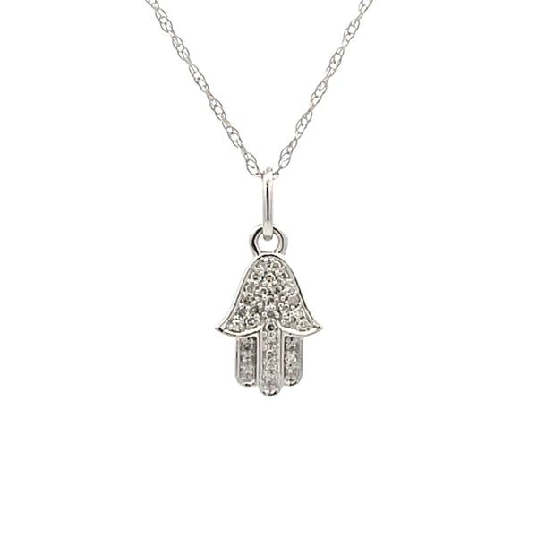 Genuine .06ct Diamond Fashion Pendants 14KT White Gold