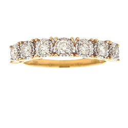 1.02ct Diamond Wedding Band Ring 10KT Yellow Gold