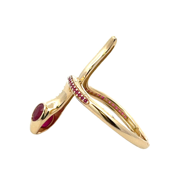 Natural .70ct Ruby Ring 14KT Yellow Gold