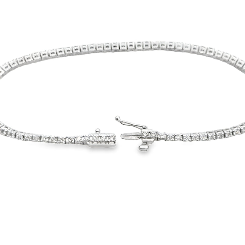 Lab Grown Diamond Tennis Bracelet Sterling Silver