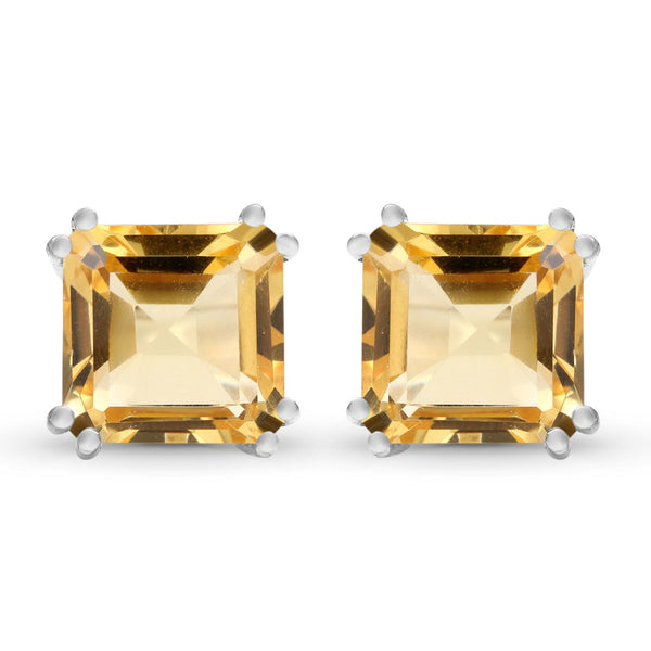 9.24 Carat Genuine Citrine .925 Sterling Silver Earrings