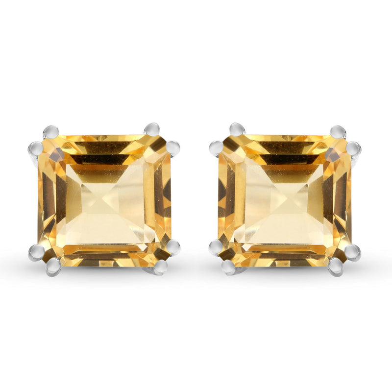 9.24 Carat Genuine Citrine .925 Sterling Silver Earrings