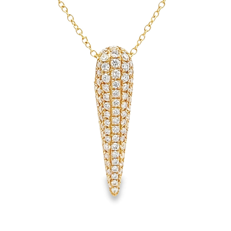 Natural .47ct Diamond Fashion Pendants 14KT Yellow Gold