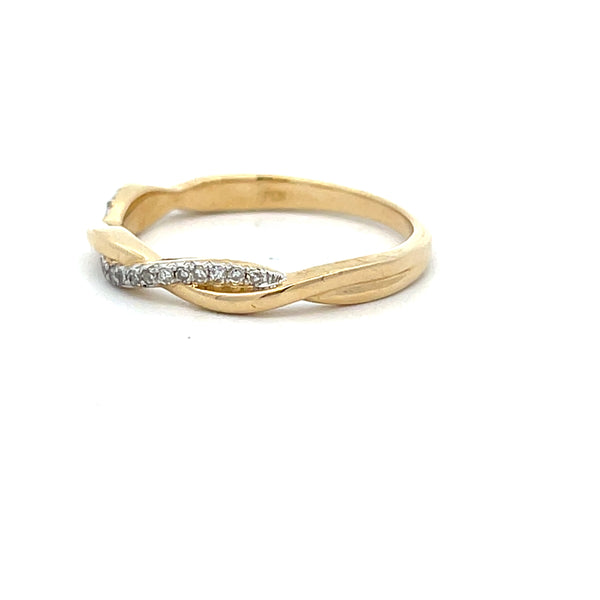 .11ct Diamond Fashion band rings 14KT Yellow Gold