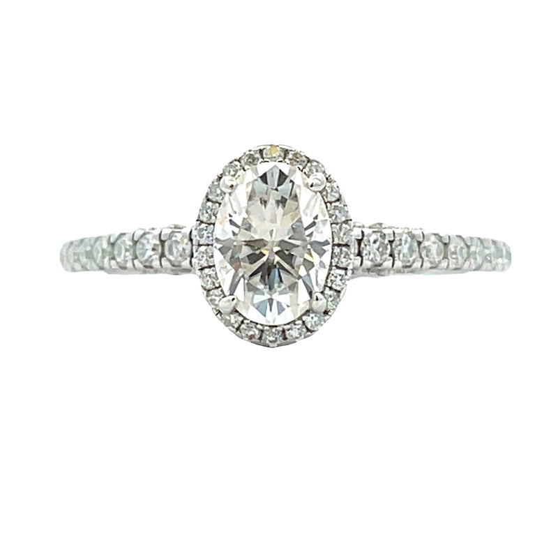 Natural Moissanite Eng Only Sterling Silver