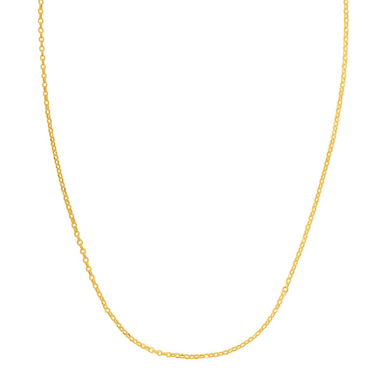 Double Extendable Cable Chain in 14k Yellow Gold (1.40 mm)