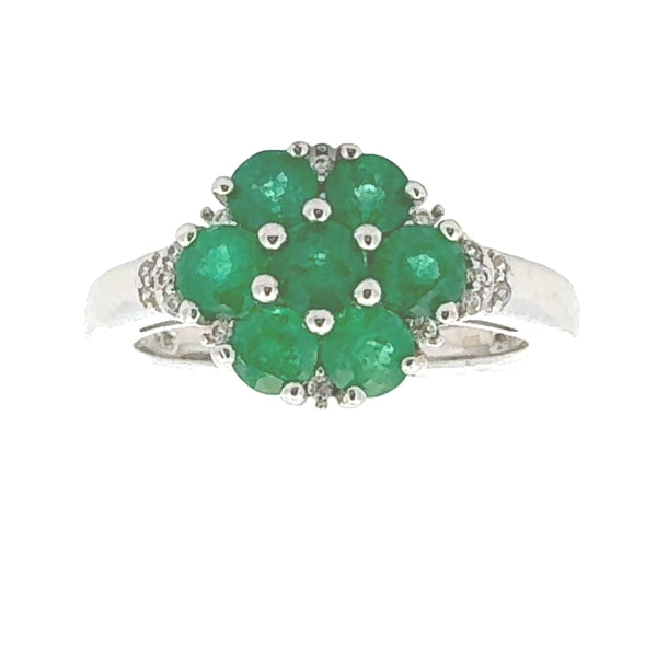 Genuine 1.37ct Emerald Zircon Ring Sterling Silver