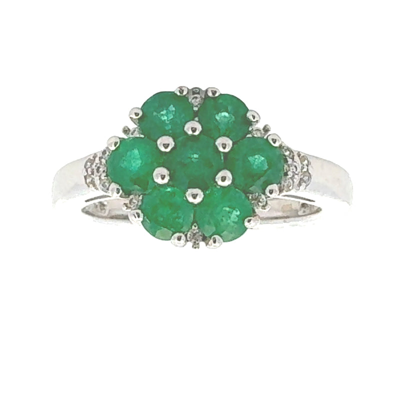 Natural 1.37ct Emerald Zircon Ring Sterling Silver