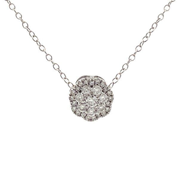 Natural .25ct Diamond Fashion Pendants 10KT White Gold