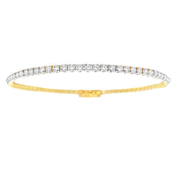 Genuine 3.00ct Diamond Tennis Bracelet 14KT Yellow Gold