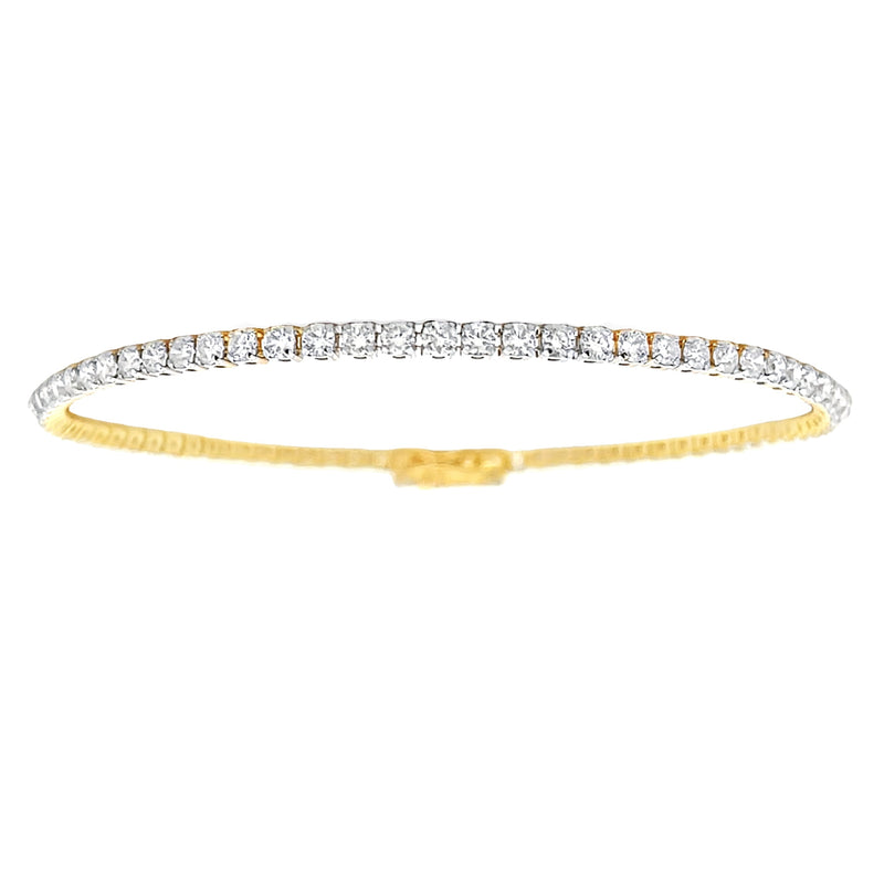 Genuine 3.00ct Diamond Tennis Bracelet 14KT Yellow Gold