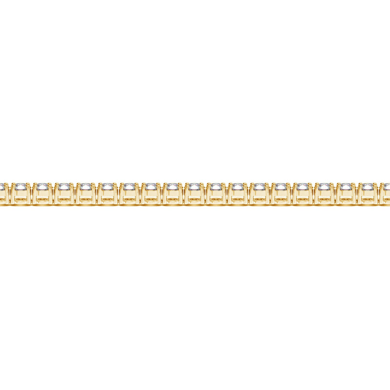 14k Yellow Gold Round Diamond Tennis Bracelet (5 cttw)