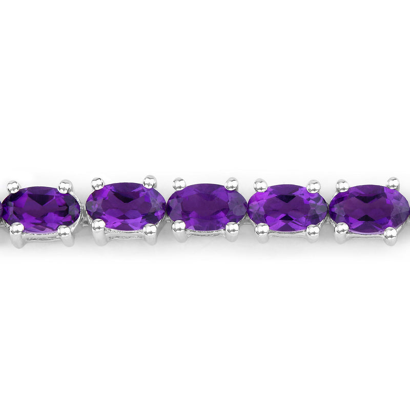 1.98 Carat Genuine Amethyst .925 Sterling Silver Bracelet