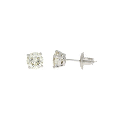 1.00ct Lab Grown Diamond Stud Earrings 14KT White Gold