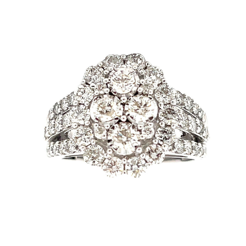 Natural 1.75ct Diamond Ring 10KT White Gold