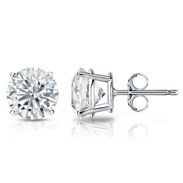 Lab Grown Diamond Earrings 5.5Ct Round Cut Stud Earrings Gift for Her