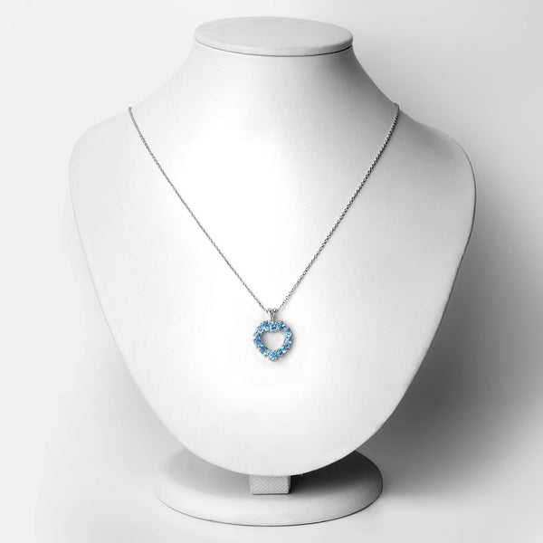 1.90 Carat Genuine Swiss Blue Topaz .925 Sterling Silver Pendant