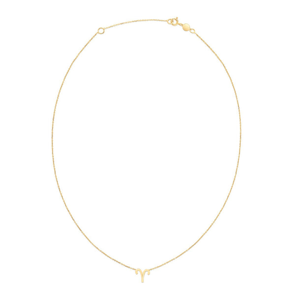 14K Yellow Gold Aries Necklace