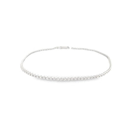 Natural 1.00ct Diamond Tennis Bracelet 14KT White Gold