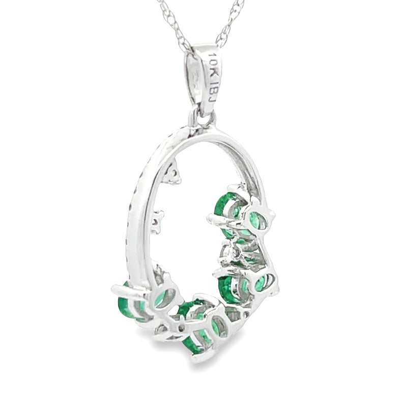 .16ct Emerald Diamond Fashion Pendants 10KT White Gold