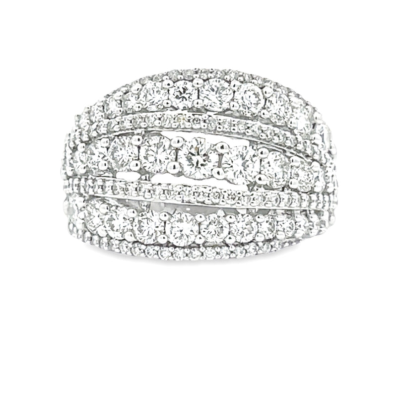 2.00ct Diamond Fashion band rings 14KT White Gold