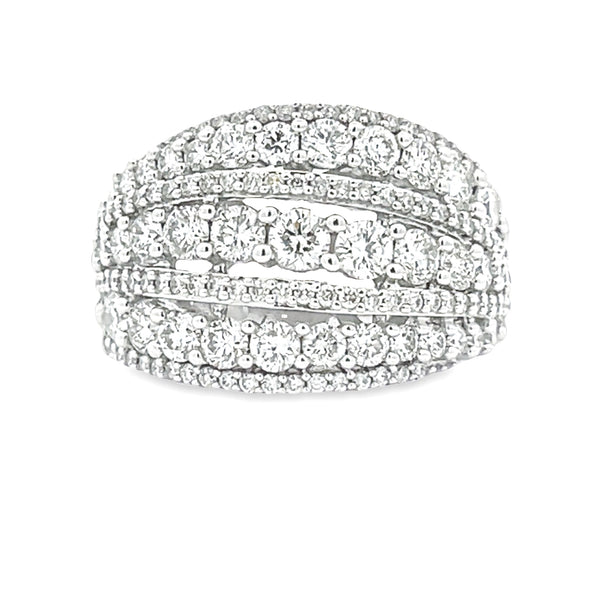 2.00ct Diamond Fashion band rings 14KT White Gold