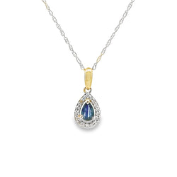 Sapphire Diamond Fashion Pendants 10KT Yellow Gold