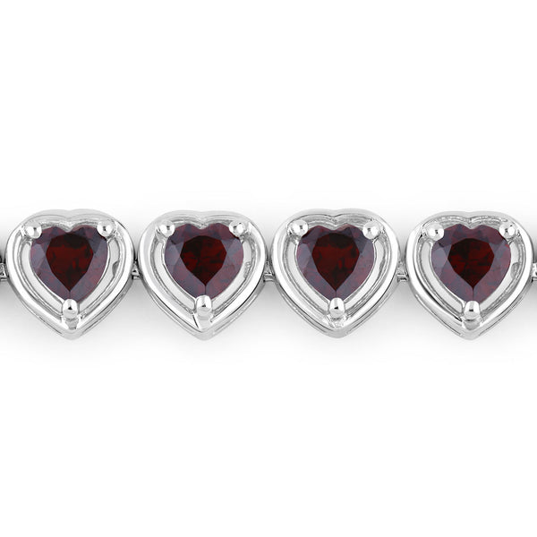 10.50 Carat Genuine Garnet .925 Sterling Silver Bracelet