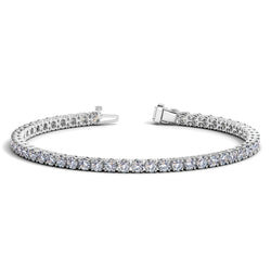 14k White Gold Round Diamond Tennis Bracelet (6 cttw)