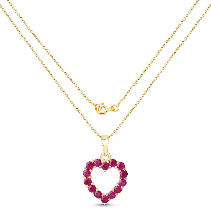 0.43 Carat Genuine Ruby 10K Yellow Gold  Pendant