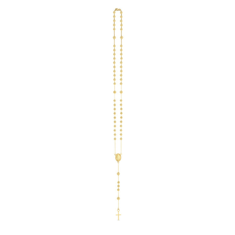 14K Yellow Gold Rosary Necklace