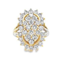 Genuine 1.00ct Diamond Ring 14KT Yellow Gold