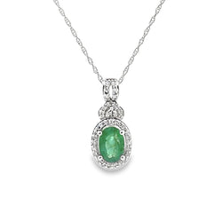 .91ct Emerald Diamond Fashion Pendants 10KT White Gold