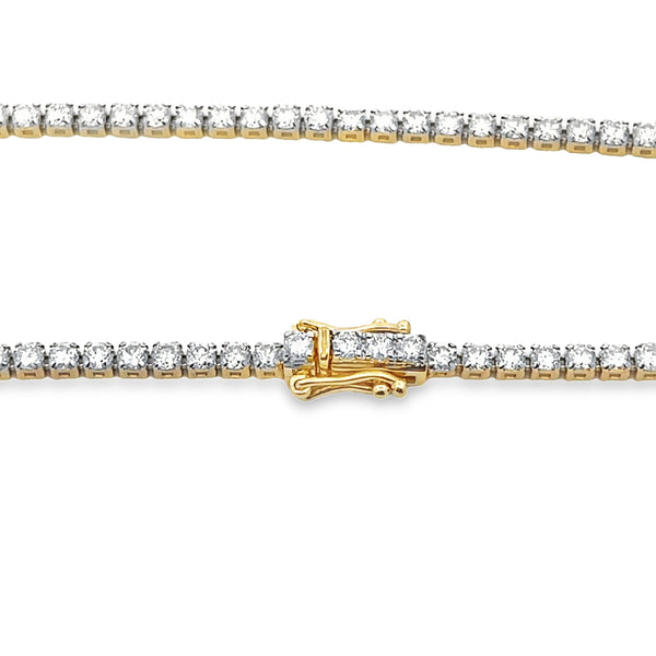 Genuine 3.00ct Diamond Tennis Bracelet 14KT Yellow Gold