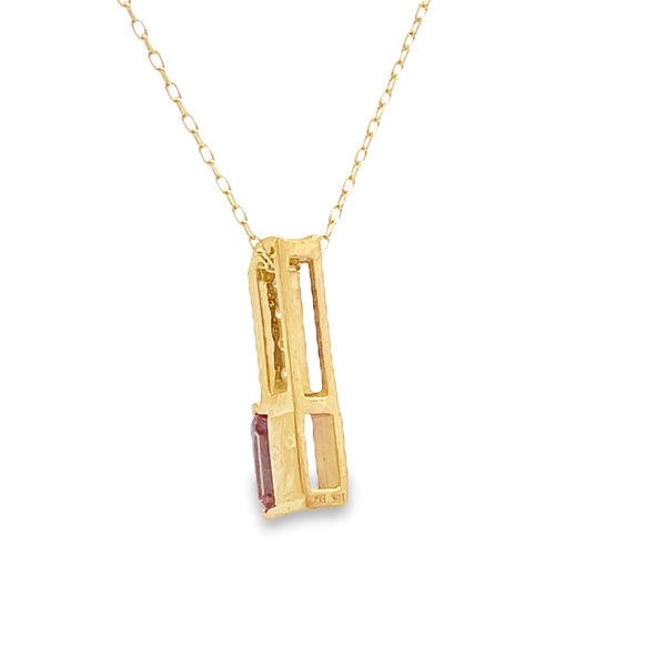 Created Alexandrite Fashion Pendants 10KT Yellow Gold