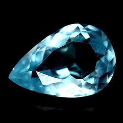 VVS 6mm Natural Blue Topaz Pear Cut Loose Gemstone