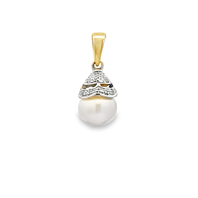 Genuine FW Pearl Fashion Pendants 10KT Yellow Gold