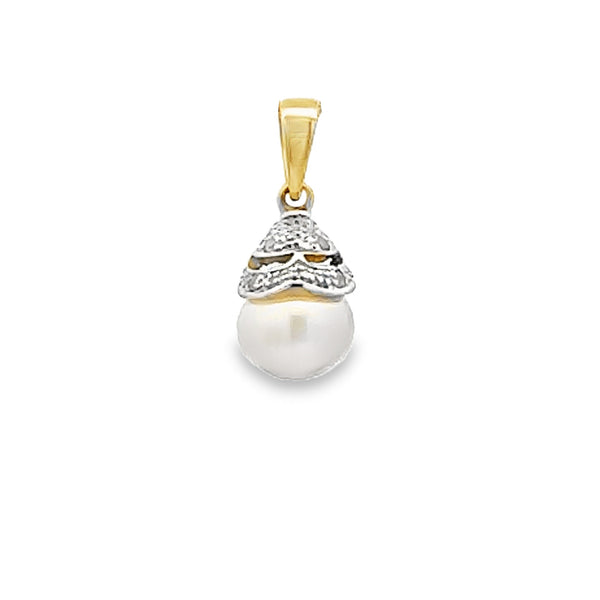 Genuine FW Pearl Fashion Pendants 10KT Yellow Gold