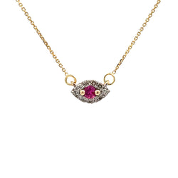 .14ct Ruby Diamond Fashion Pendants 14KT Yellow Gold