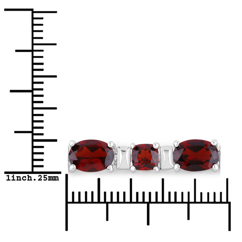 13.83 Carat Genuine Garnet .925 Sterling Silver Bracelet