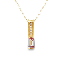 Created Alexandrite Fashion Pendants 10KT Yellow Gold